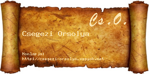 Csegezi Orsolya névjegykártya